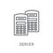 Server linear icon. Modern outline Server logo concept on white