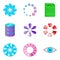 Server loading icon set, cartoon style