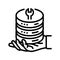 server maintenance database line icon vector illustration