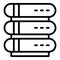 Server memory icon outline vector. Dual storage