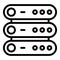 Server memory icon outline vector. Mobile data