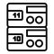 Server memory icon outline vector. Mobile data