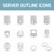 Server outline icons