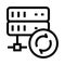 Server reload vector glyphs icon