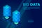 Server room isometric vector, futuristic technology of data protection and processing, networking and web hosting banner, input ou