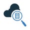 Server, search database icon. Simple editable vector graphics