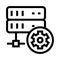 Server setting glyphs icon