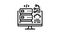 server software line icon animation