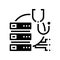 server technology repair glyph icon vector illustration