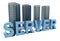 Server word in front of grey Servers