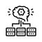 servers communication neural network line icon vector illustration