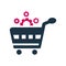 Service, basket, cart, setting icon. Editable vector graphics