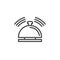 Service bell line icon, outline vector sign