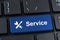 Service button with tools icon.