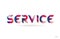 service colored rainbow word text suitable for logo design