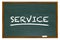 Service Customer Satisfaction Word Chalk Board