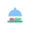 Service dish icon. Simple color vector elements of vegetarian food icons for ui and ux, website or mobile application