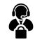 Service Icon Vector Male Operator Person Profile Avatar with Bag