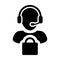 Service Icon Vector Male Operator Person Profile Avatar with Bag