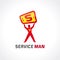 Service man logo