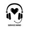 service mind icon, black vector sign with editable strokes, concept illustration