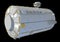 Service Module of ISS International Space Station 3D rendering on black background