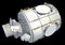 Service Module of ISS International Space Station 3D rendering on black background