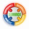 Service puzzle on white background.