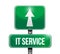 It service street sign illustration design