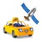 Service taxi on white background. Isolated 3D image
