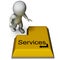 Services Button Showing Assistance Or Maintenance