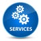 Services (gears icon) elegant blue round button