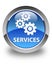 Services (gears icon) glossy blue round button