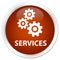 Services (gears icon) premium brown round button