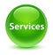 Services glassy green round button