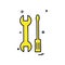 Services setting tools wrench icon vector design