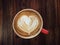 Serving cup of love, love heart latte art coffee