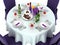 Serving a festive table in purple color.