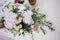 Serving wedding table flowers. Design Bureau for newlyweds