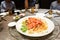 Serving of Yee Sang or Yusheng during Chinese New Year