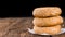 Sesame Bagels on wooden background