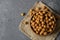 Sesame coated chickpeas with honey and molasses