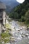 Sesia river in Rassa, Piedmont, Italy