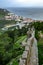 Sesimbra top view with castle wall