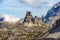 Sesto Dolomites in front of Tre Cime di Lavaredo - Mountain Peaks Italy Alps