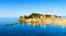 Sestri Levante, silence bay sea and beach view. Liguria, Italy