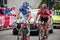 Sestriere, Italy 30 May 2015; Group of Professional Cyclists tackles the last climb before arriva