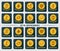 Set of 10 flat currency cryptocurrency icon