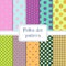 Set of 10 seamless polka dots, circles patterns