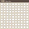 Set of 100 blank vintage frame on white background